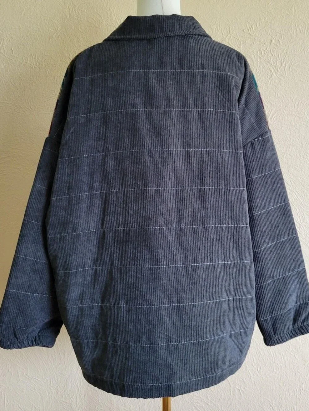 Davi & Dani | Rainbow Aztec Gray Corduroy Jacket